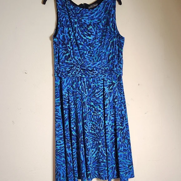 Jessica Howard | Dresses | Jessica Howard Blue Aline Scoop Neck Midi Dress  | Poshmark